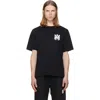 Amiri Jazz Wolf Black Crewneck T-shirt With Logo Lettering On The Front And Maxi Print On The Rear In Cott In Black