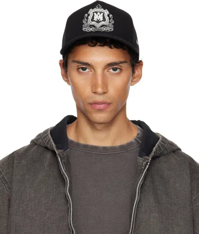 Amiri Black Ma Crest Trucker Cap