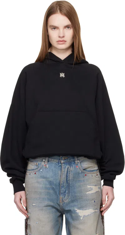 Amiri Black Ma Drop Shoulder Hoodie