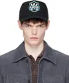 Amiri Mens Black Logo-embroidered Mesh-contrast Cotton Cap In Black