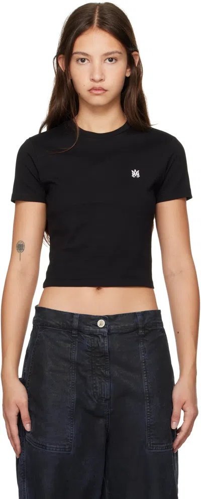 Amiri Logo-embroidered T-shirt In Black