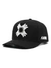 Amiri Ma Quad Logo-embroidered Canvas Cap In Black