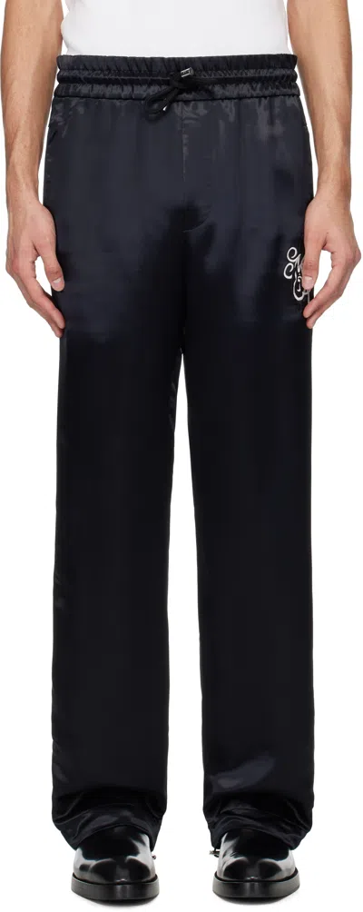 Amiri Music Note Satin Sports Trousers In Black