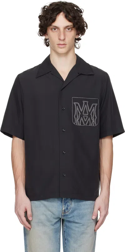 Amiri Modal Blend Shirt Chest Pocket In Black