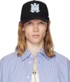Amiri Black Ma Outline Canvas Cap In Gray