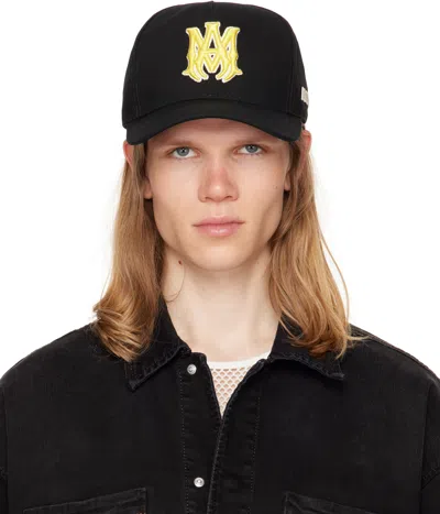 Amiri Black Ma Outline Canvas Cap