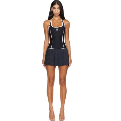 Amiri Black Ma Pleated Minidress