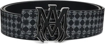AMIRI BLACK MA QUAD 4CM ENAMEL BELT