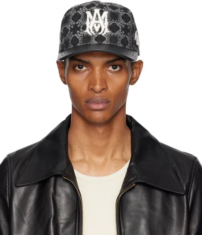 Amiri Black Ma Quad Denim Cap