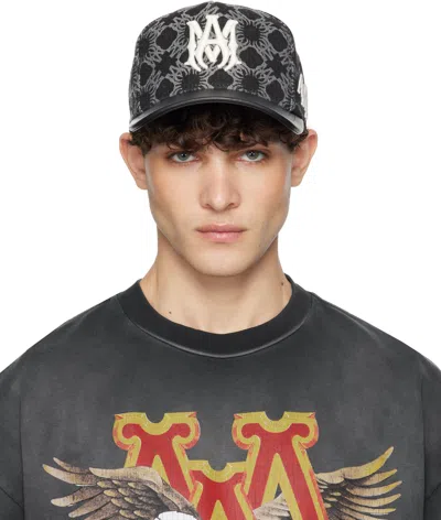 Amiri Black 'ma' Quad Denim Cap
