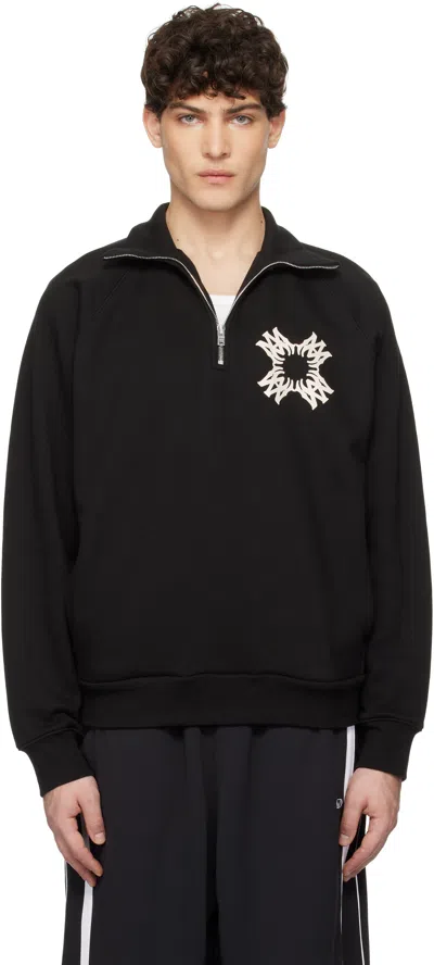 Amiri Black Ma Quad Half-zip Sweatshirt