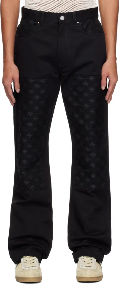 Amiri Black Ma Quad Jacquard Carpenter Jeans