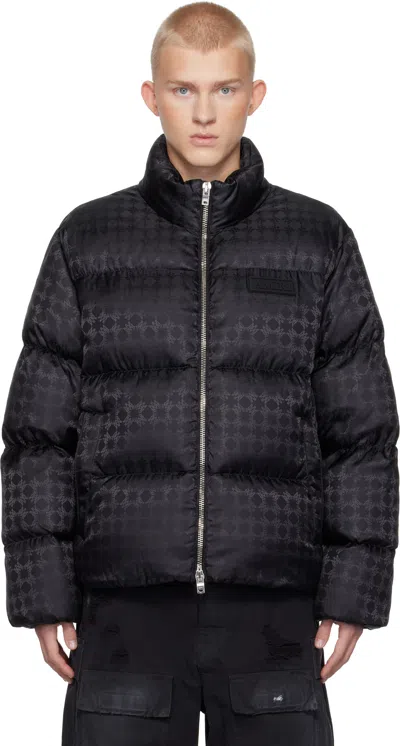 Amiri Black Ma Quad Jacquard Down Jacket