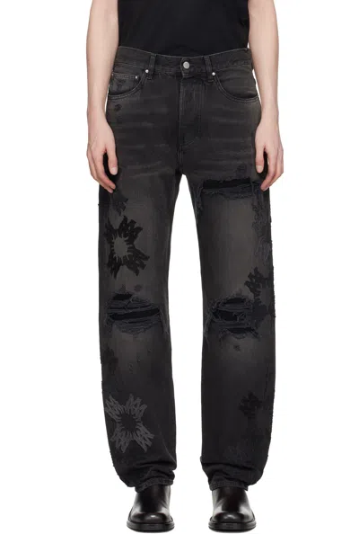 Amiri Ma Quad Mx1 Straight Leg Jeans In Black