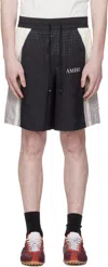 Amiri Quad Panel Side Stripe Tailored Shorts In Black