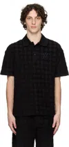 Amiri Logo-embroidered Cotton-blend Terry Jacquard Polo Shirt
