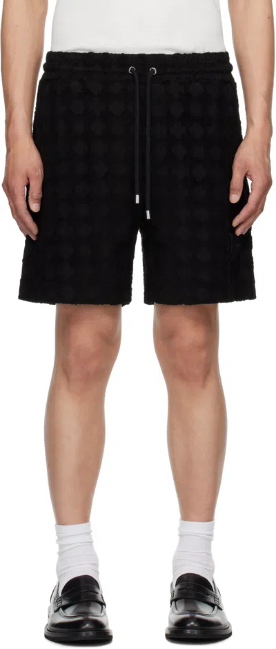 AMIRI BLACK MA QUAD TOWELING SHORTS