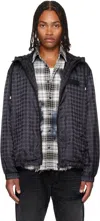 Amiri Black Ma Quad Windbreaker Jacket In Gray