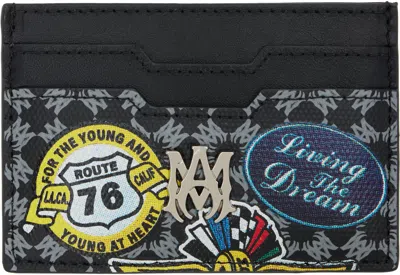 Amiri Black Ma Station Patch Card Holder