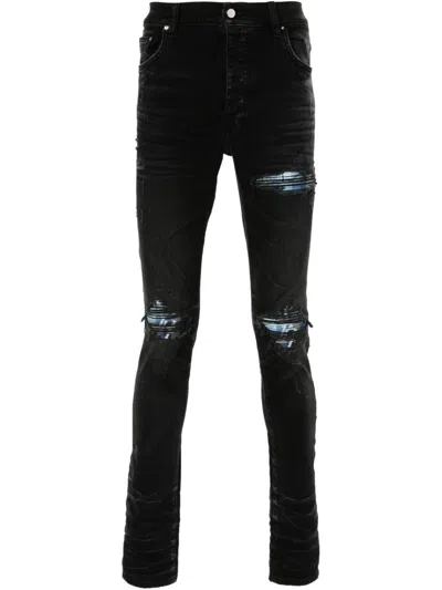 Amiri Black Mx1 Distressed Skinny Jeans