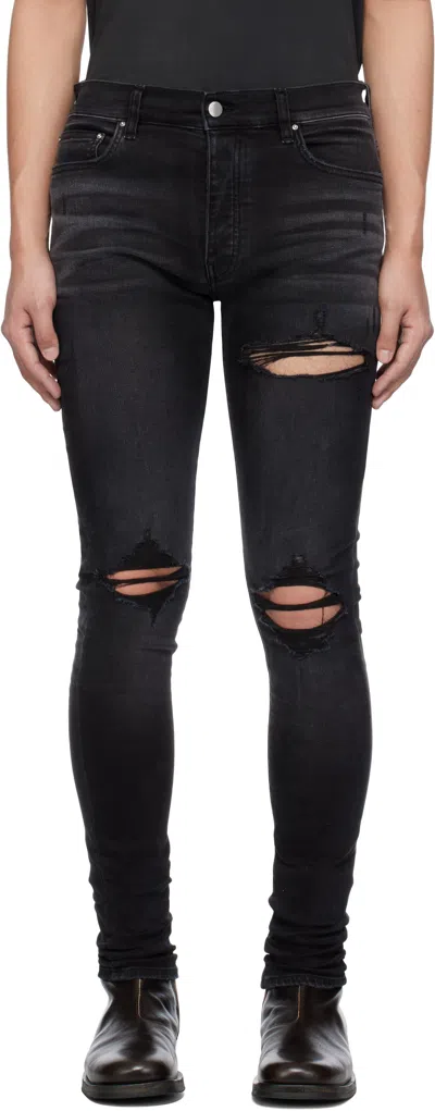 Amiri Black Mx1 Jeans In Vintage Black