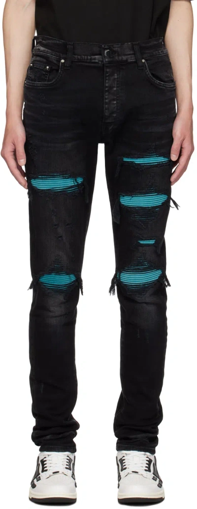 Amiri Black Mx1 Plus Jeans In Aged Black