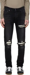 Amiri Mx1 Ultrasuede Jeans In Black