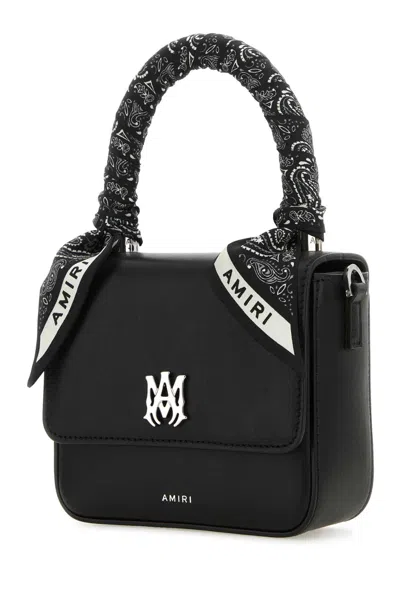 Amiri Black Nappa Leather Micro Bandana Handbag