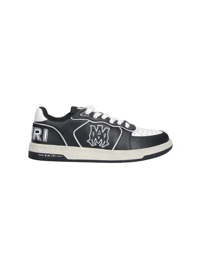 Amiri Newport Sneakers Perforated Toe Rubber Sole In Black