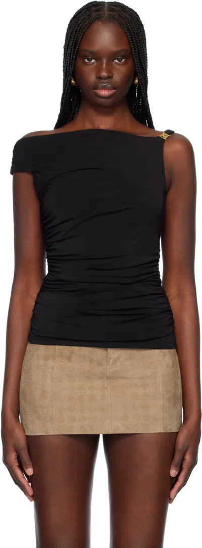 Amiri Black Off-the-shoulder Top