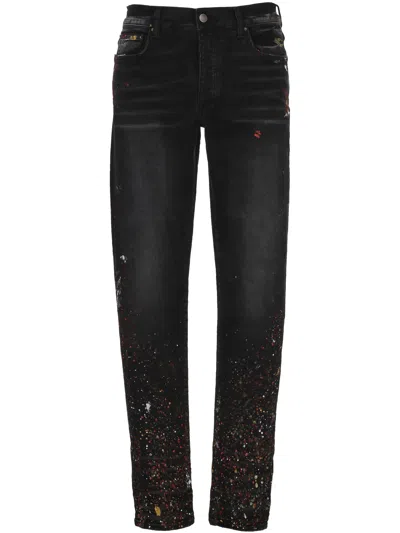 Amiri Black Paint Splatter Jeans