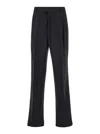 Amiri Black Pants With Belt Loops And Front Pences In Wool Blend Man In Black