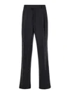 Amiri Black Pants With Belt Loops And Front Pences In Wool Blend Man In Black