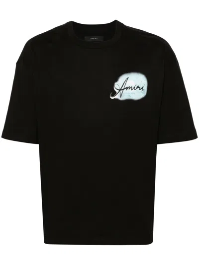 Amiri Airbrush Oversized T-shirt In Black