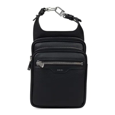 Amiri Black Pebbled Nappa Hip Pouch