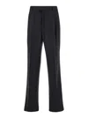 Amiri Black Pants With Belt Loops And Front Pences In Wool Blend Man In Black