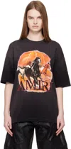 Amiri Black Plains Oversized T-shirt In Black