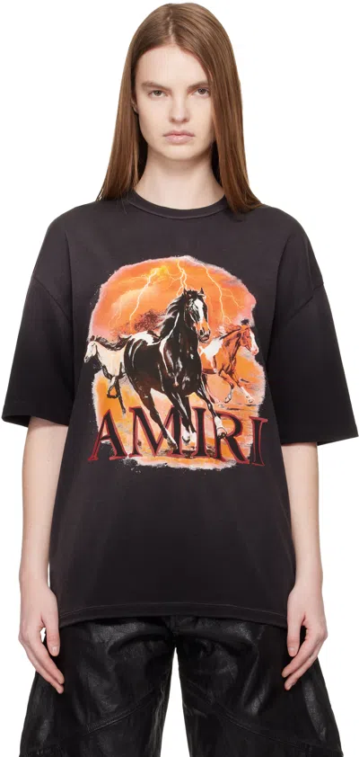 Amiri Black Plains Oversized T-shirt