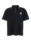 Amiri Black Polo Shirt With Classic Collar And Logo Embroidery On The Front