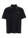 Amiri Tipped Collar Polo Shirt In Black