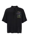 Amiri 'pool Cue' Black Shirt With Maxi Print On The Back In Black