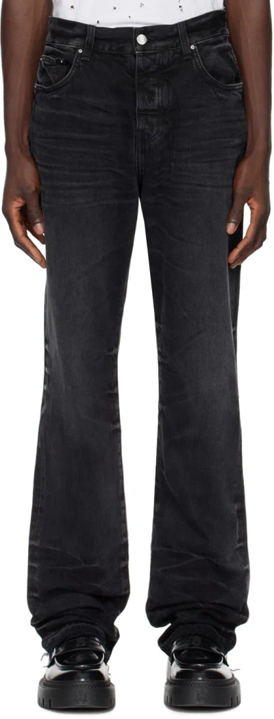 Amiri Black Release Jeans In Faded Black