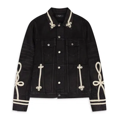 Amiri Black Rough Roping Trucker Jacket
