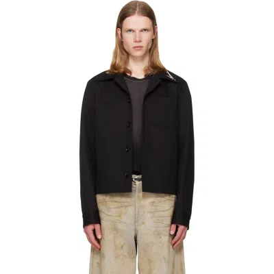 Amiri Black Script Collar Shirt Jacket