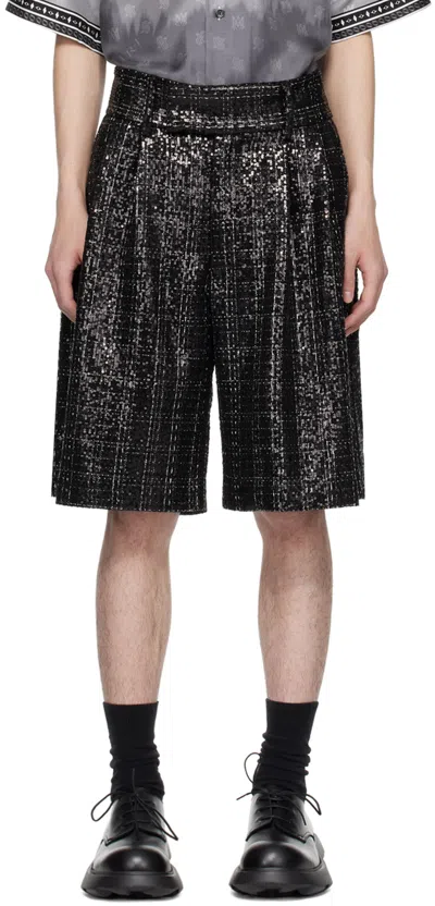 Amiri Black Sequinned Shorts