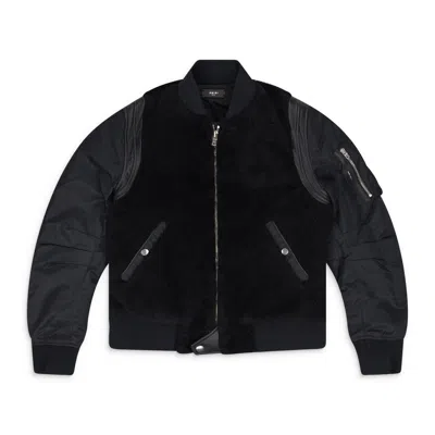 Amiri Black Shearling Bomber Jacket