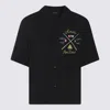 Amiri 'pool Cue' Black Shirt With Maxi Print On The Back In Black