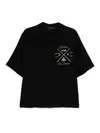 Amiri 'pool Cue' Black Shirt With Maxi Print On The Back