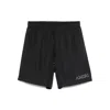 Amiri Black Cotton Short With Logo In Black
