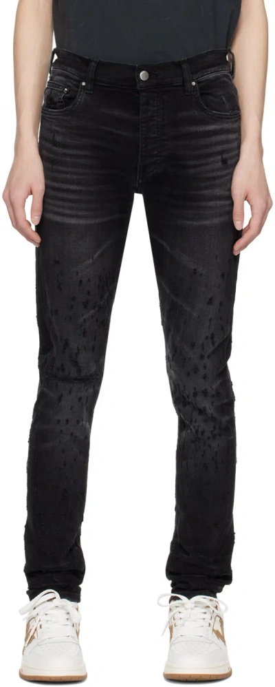 Amiri Black Shotgun Jeans In Faded Black